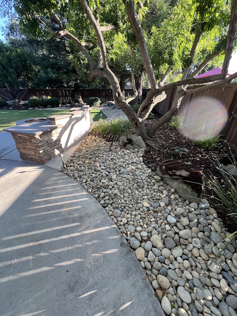 Decorative rock landscaping, Visalia CA